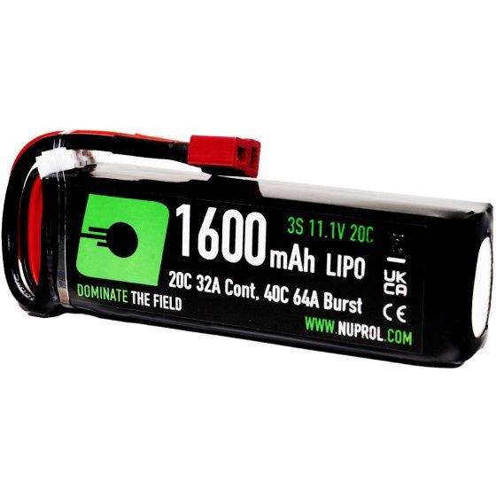 Nuprol LiPo Battery 1600mAh 11.1v 20c STK - Deans