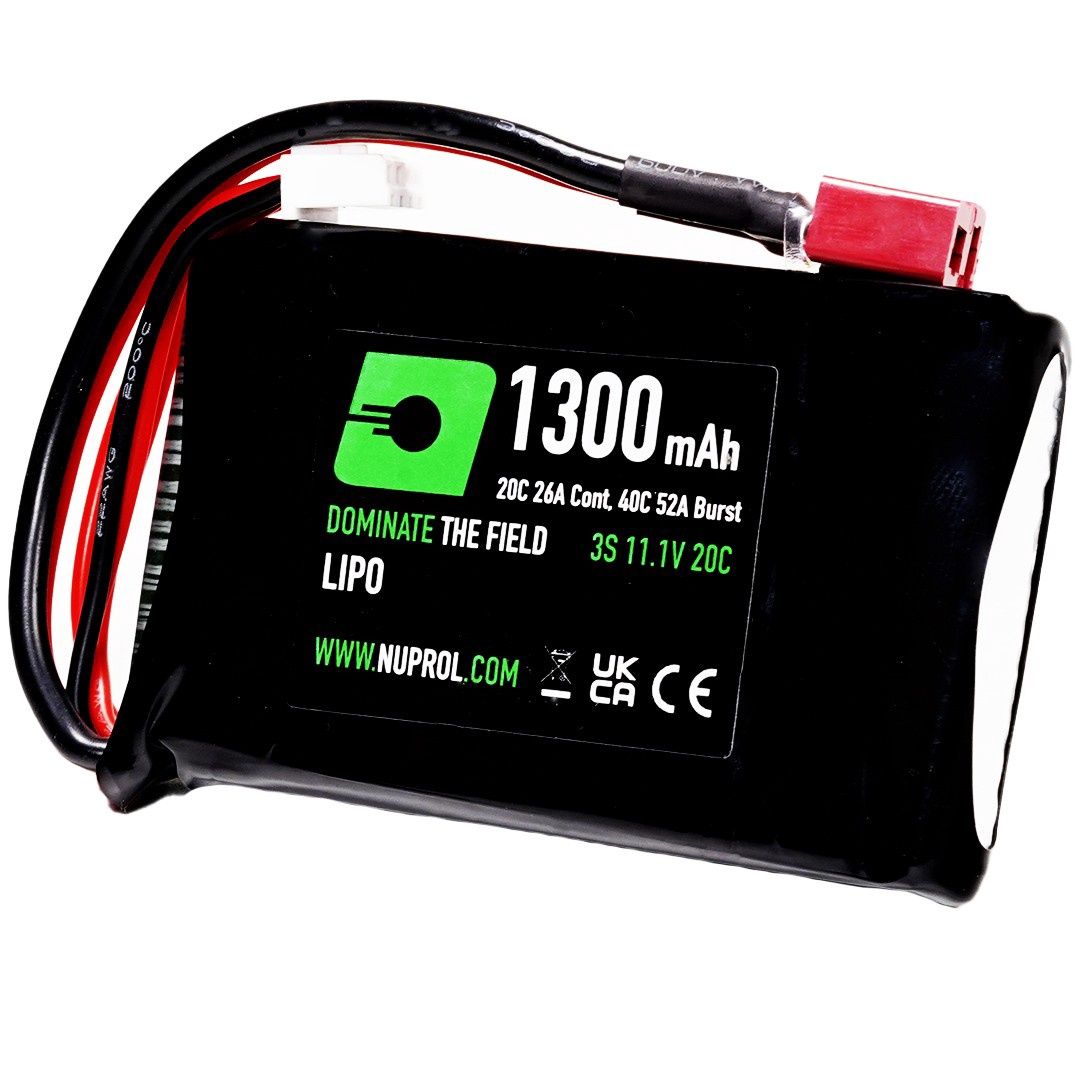 Nuprol LiPo PEQ Battery 1300mAh-11.1v-20C - Deans