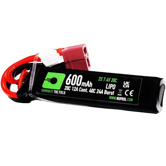 Nuprol LiPo 600mAh PDW Battery 7.4v-20C - Deans