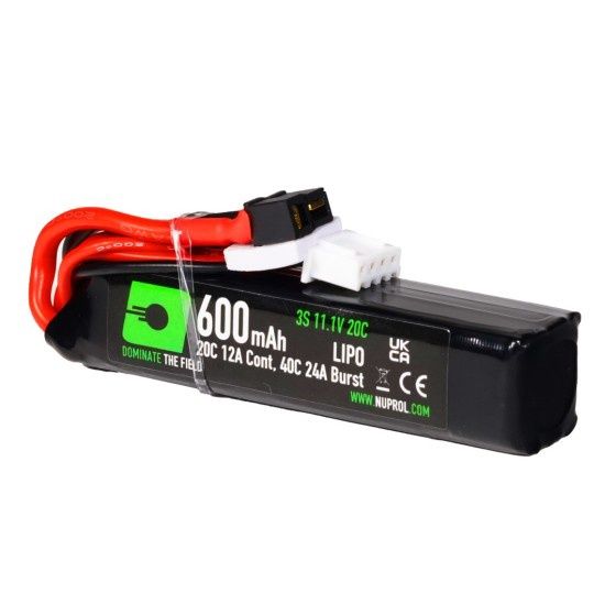 Nuprol LiPo 600mAh PDW Battery 11.1v-20C - Mini Deans
