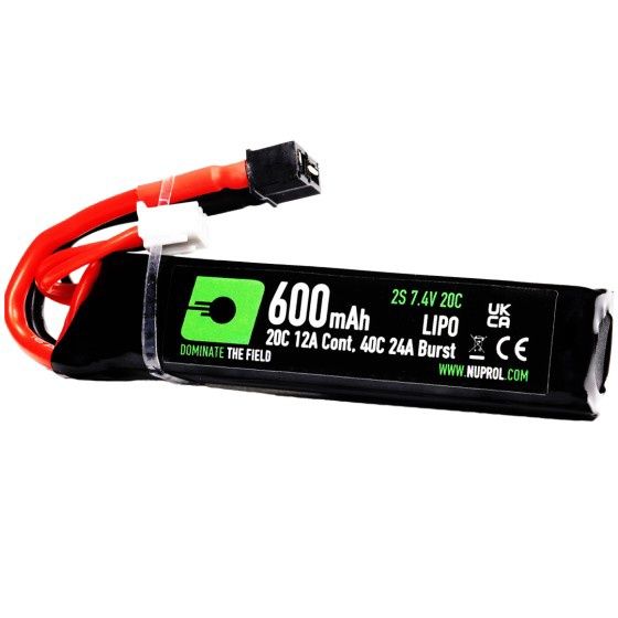 Nuprol LiPo 600mAh PDW Battery 7.4v-20C - Mini Deans
