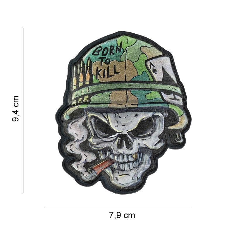 101 INC - Patch 3D UV Skull Vietnam ace