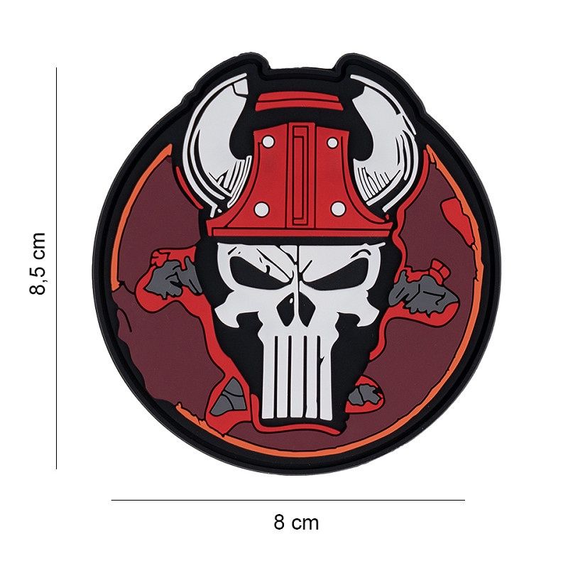 101 INC - Patch 3D PVC Punish skull bull