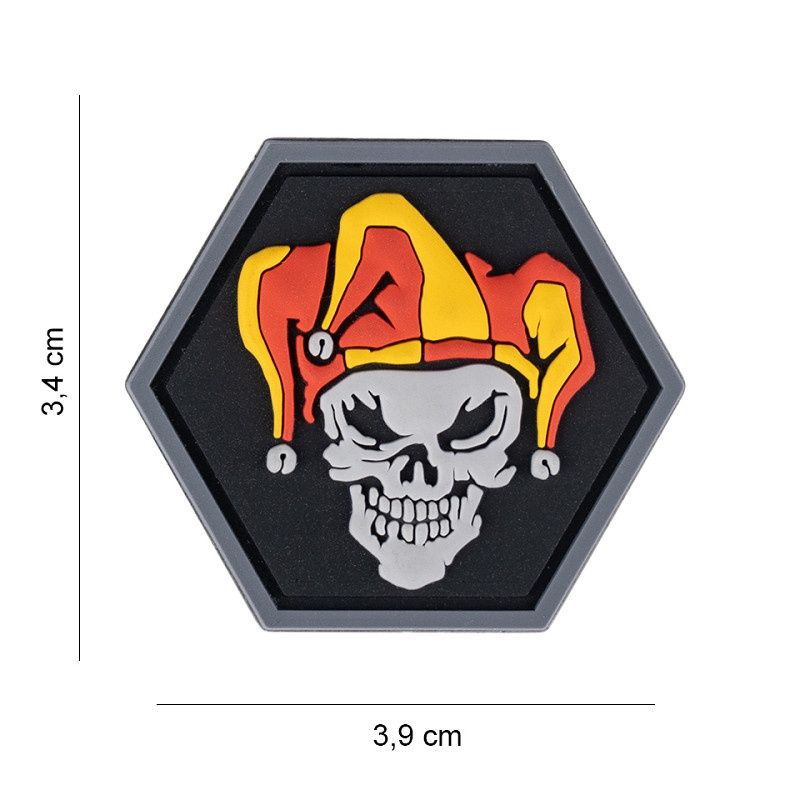101 INC - Patch 3D PVC Hexagon skull joker