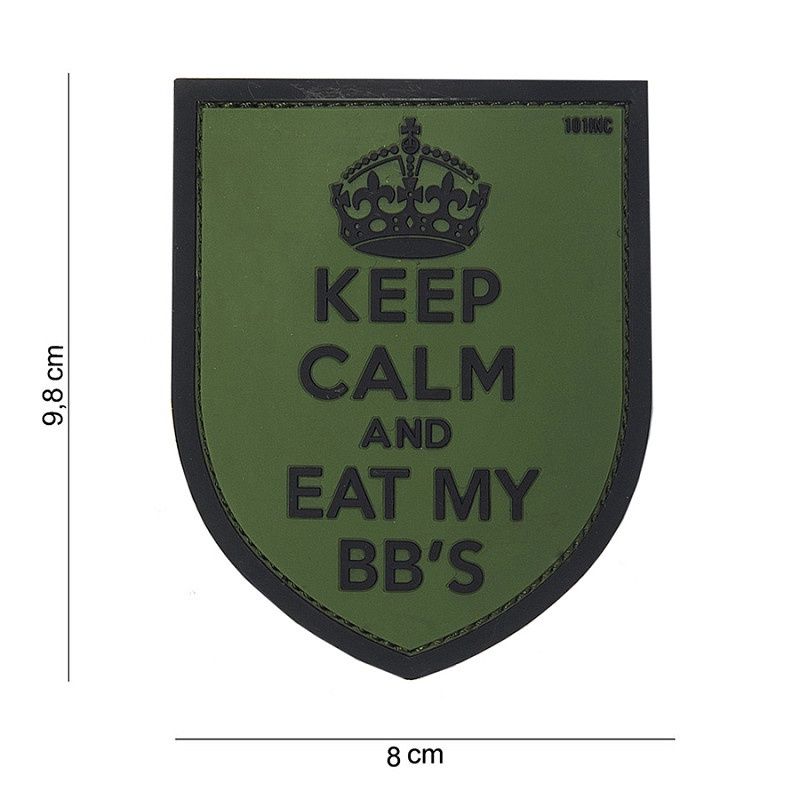 101 INC - Patch 3D PVC Keep calm-Olive