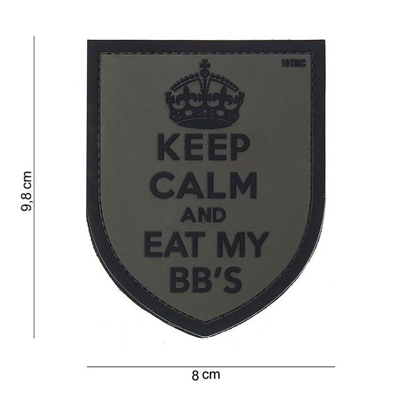 101 INC - Patch 3D PVC Keep calm Black