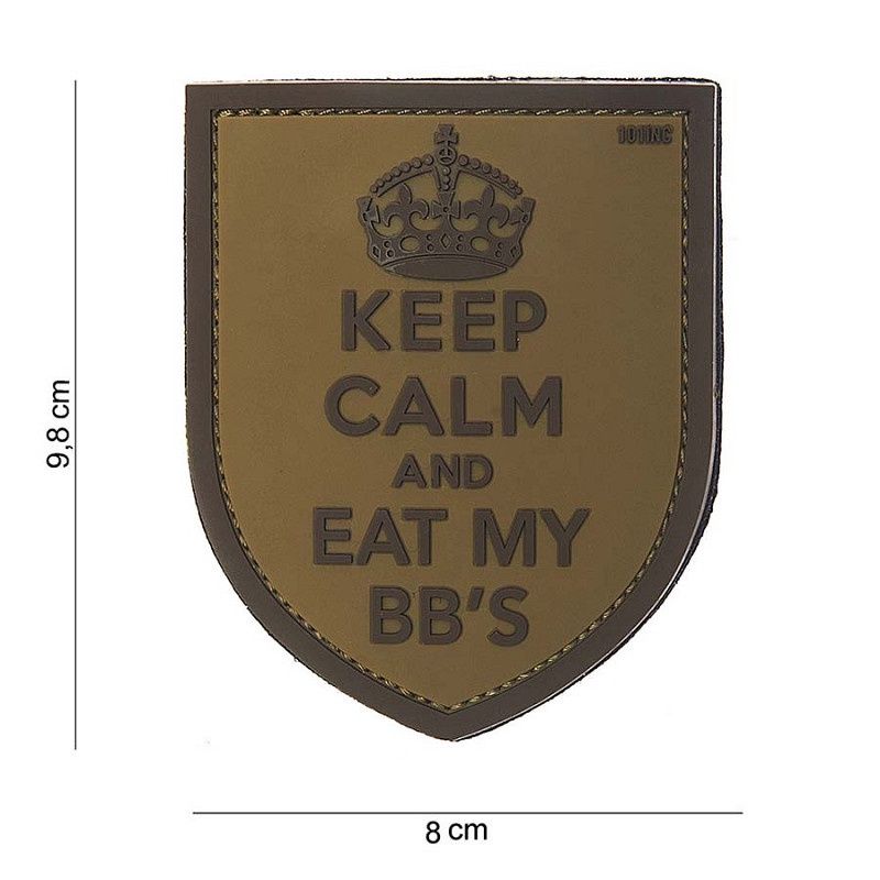 101 INC - Patch 3D PVC Keep calm Tan