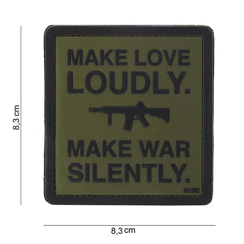 101 INC - Patch 3D PVC Make love loudly green