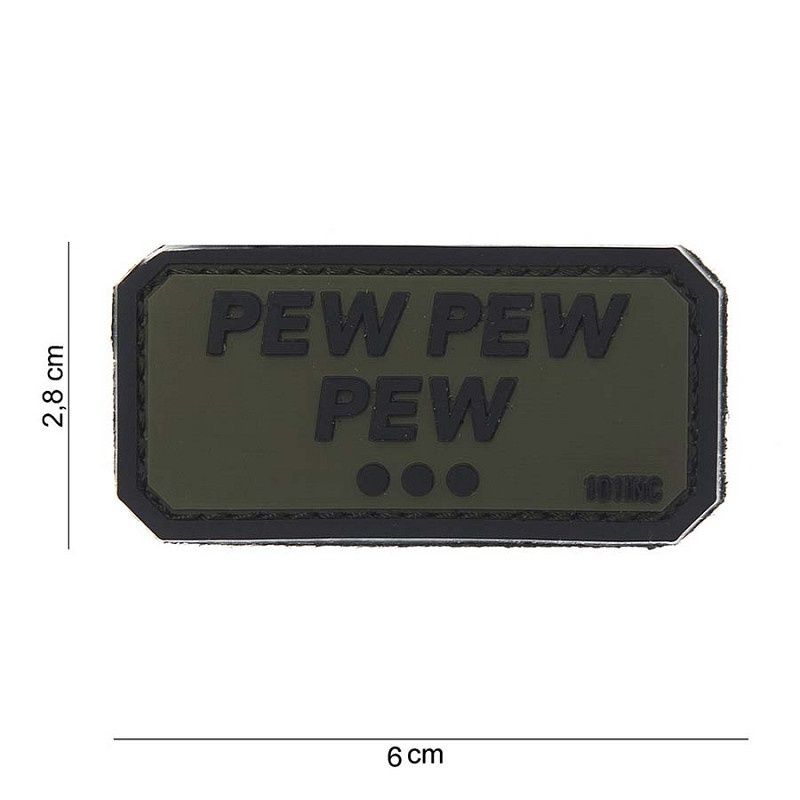 101 INC - Patch 3D PVC Pew pew pew Green