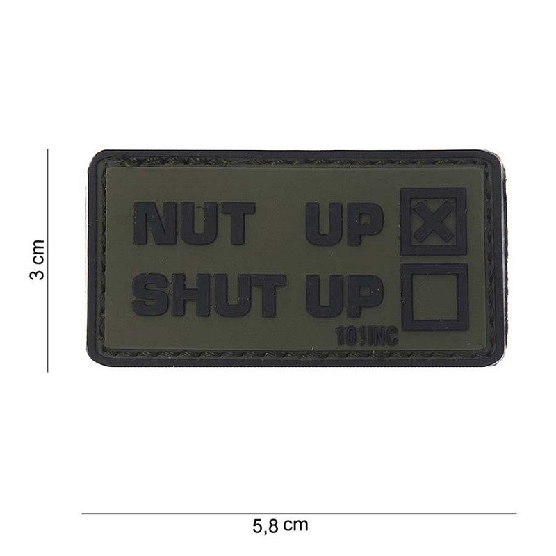 101 INC - Patch 3D PVC Nut up Green