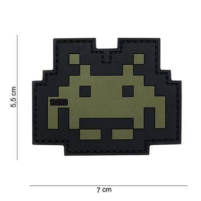 101 INC - Patch 3D PVC Space invader green/black
