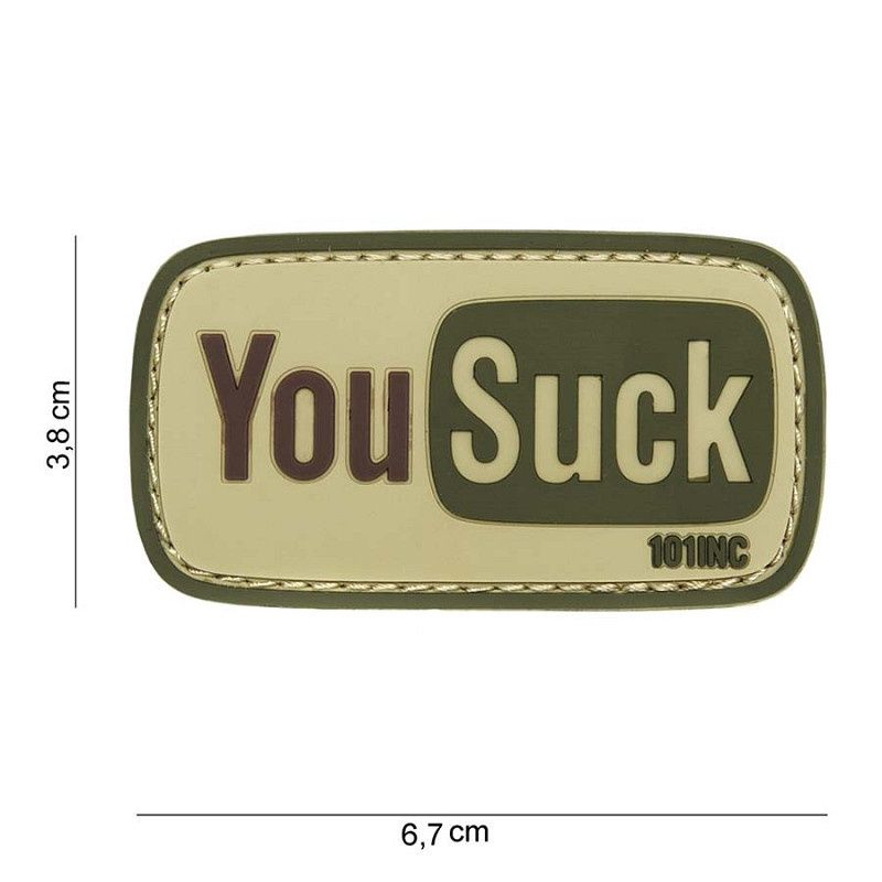 101 INC - Patch 3D PVC You Suck green