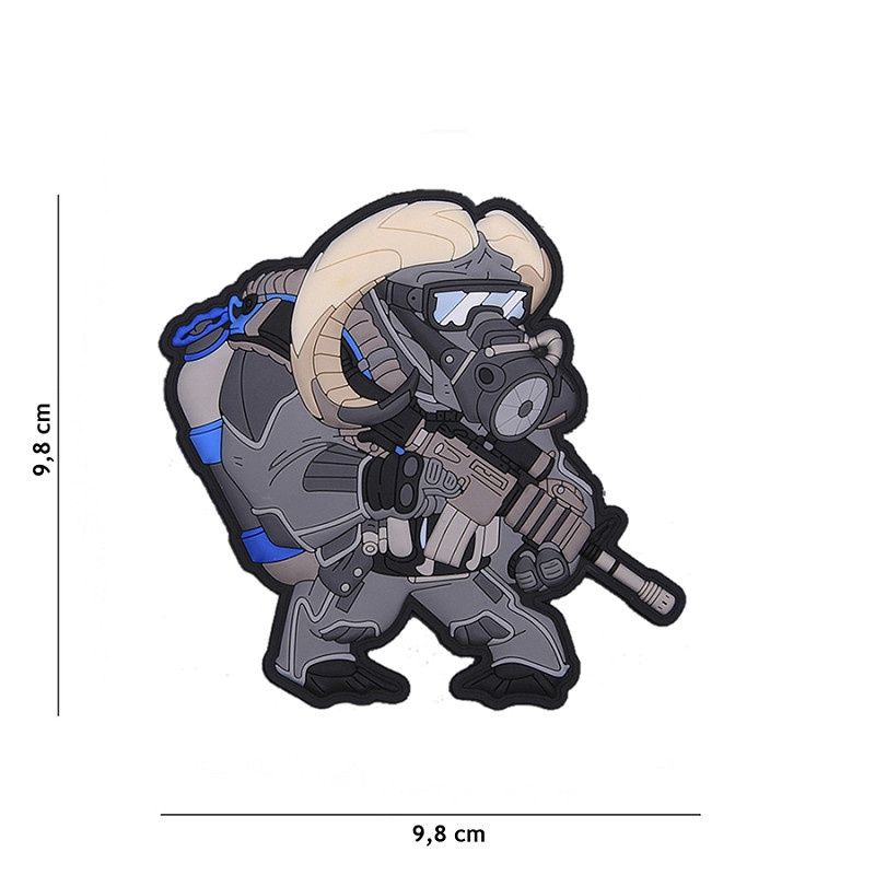 101 INC -TF-2215 Patch 3D PVC Frogman Ox No.5 #23015