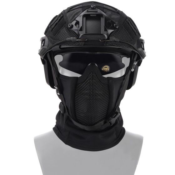 Balaclava Mesh Face Shield, Colour: Black