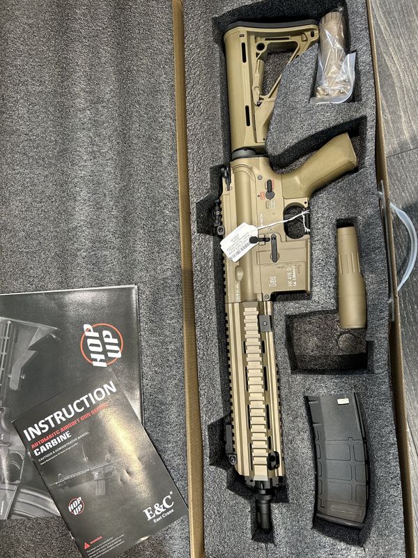 BONEYARD - E&amp;C 416D 9″ With E-Shooter Mosfet – Tan Dark Earth – Accessories Included (2025 version)