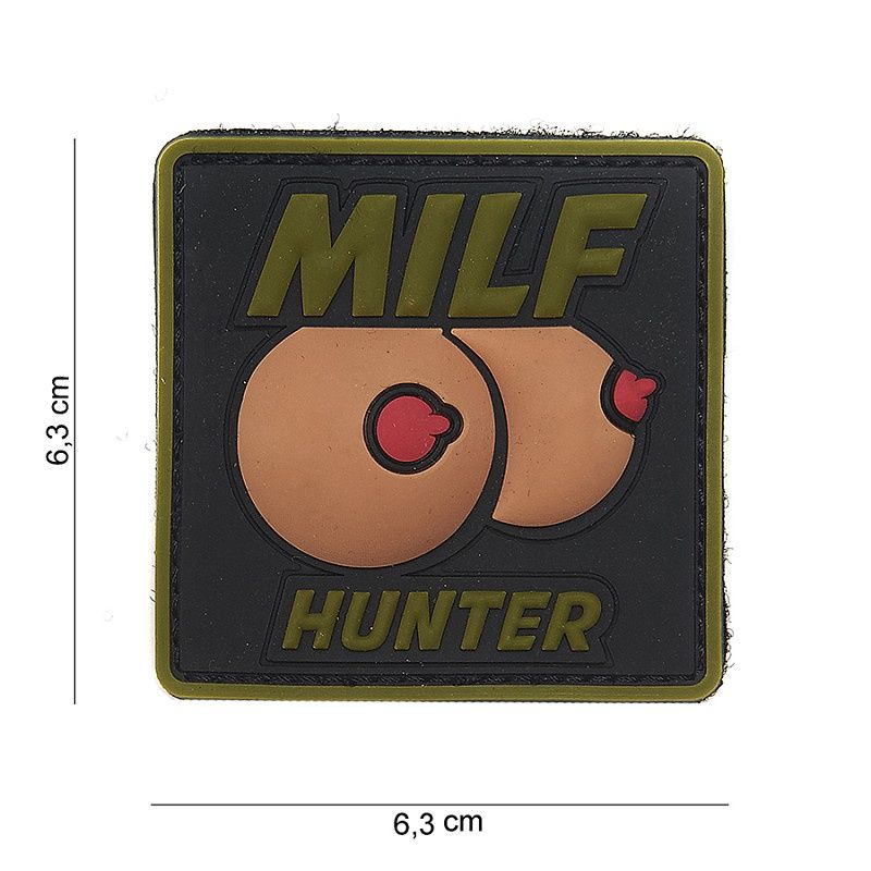 101 INC - Patch 3D PVC Milf hunter green, Colour: Green