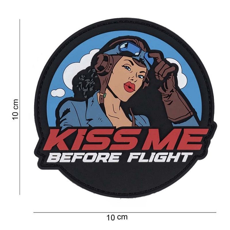 101 INC - Patch 3D PVC Kiss me before flight round