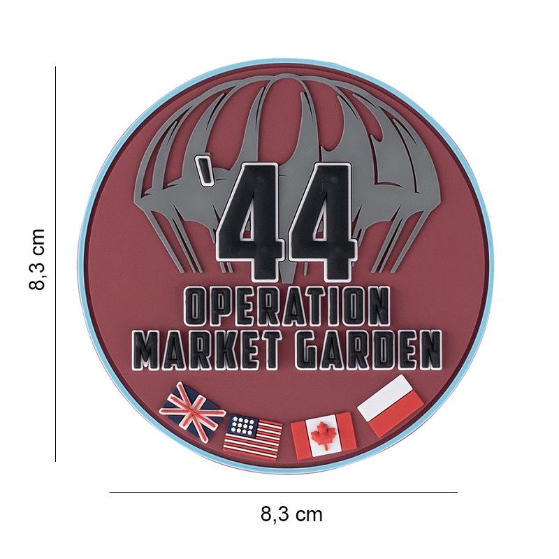 101 INC -Patch 3D PVC Market Garden '44 maroon, Colour: Maroon