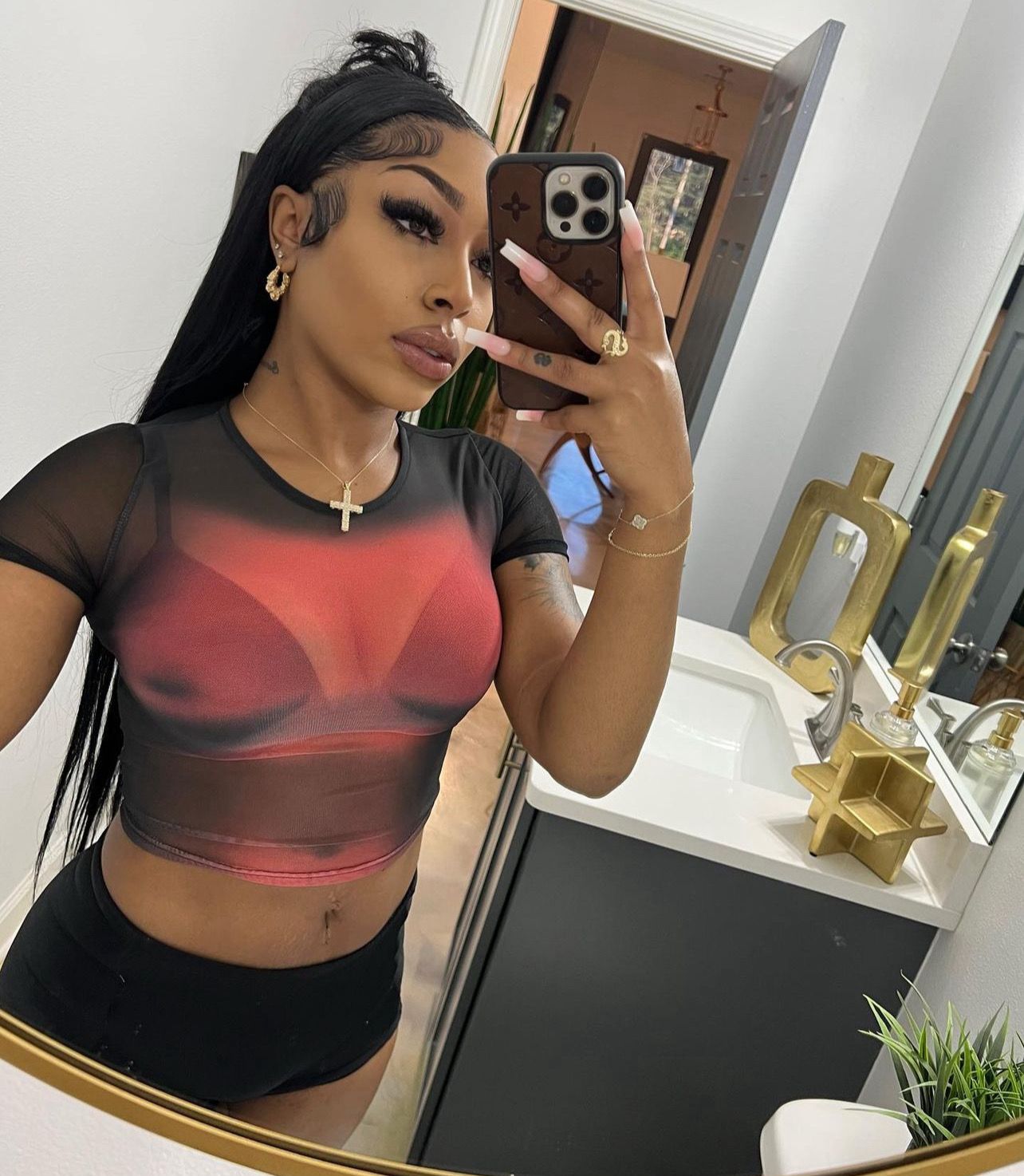 Mena Mesh Top