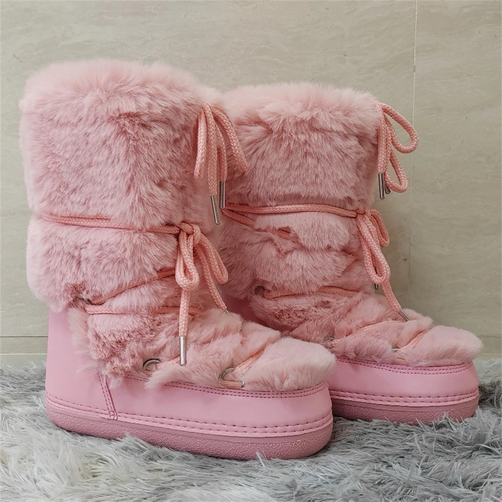 Cozy Cotton Candy Fluff Boots