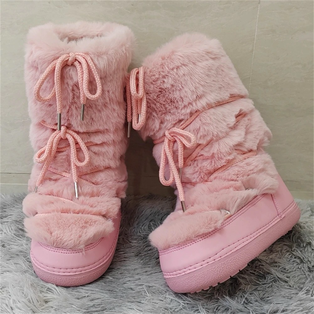 Cozy Cotton Candy Fluff Boots