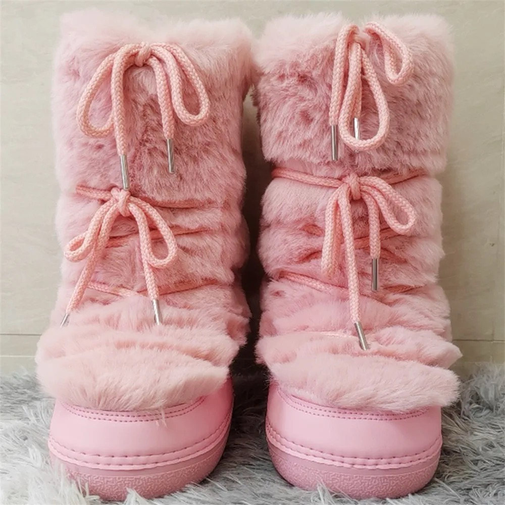 Cozy Cotton Candy Fluff Boots