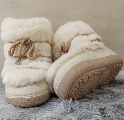 Golden Glow Fluff Boots