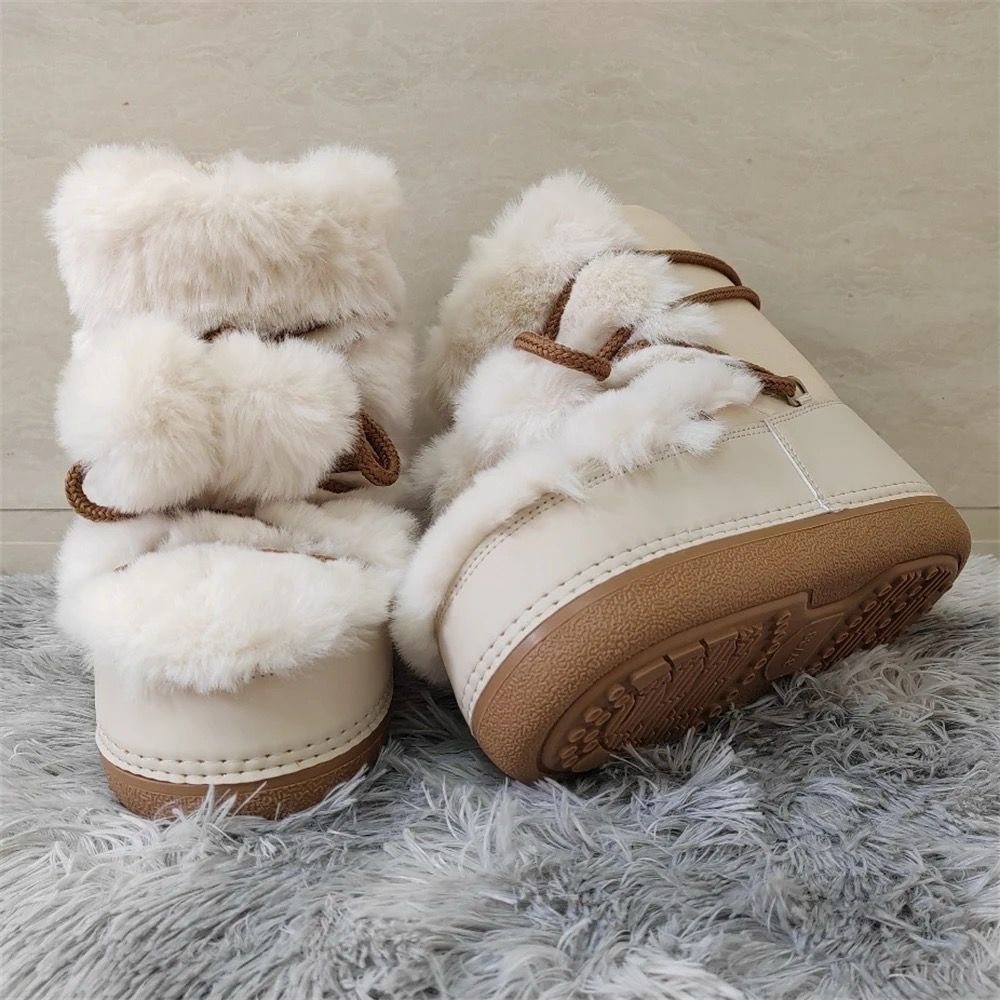 Golden Glow Fluff Boots