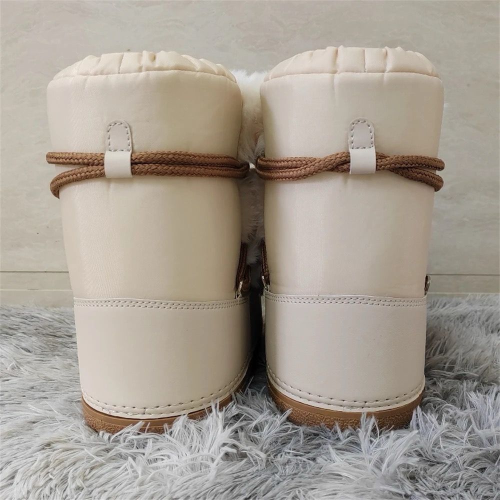 Golden Glow Fluff Boots