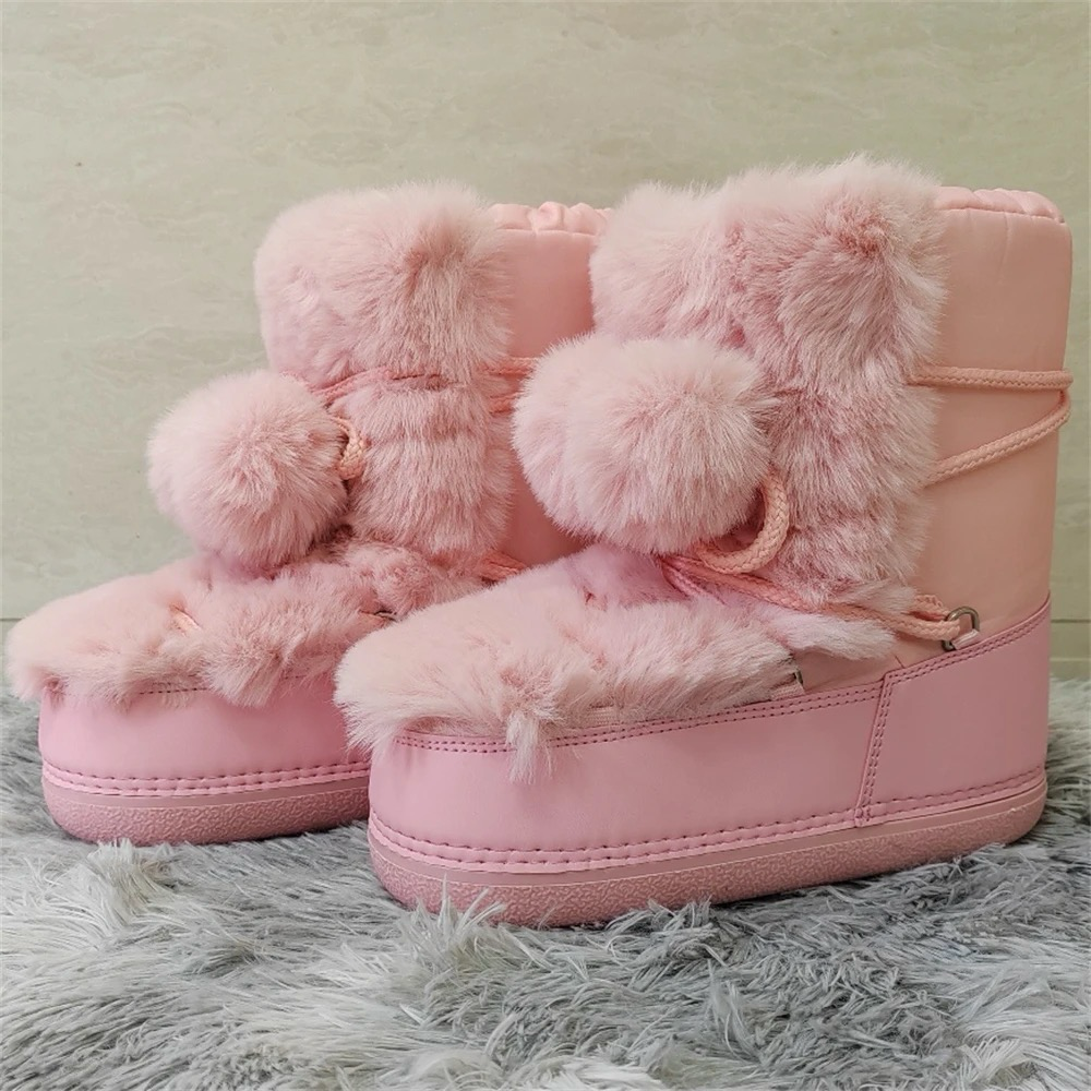 Cozy Cotton Candy Fluff Boots