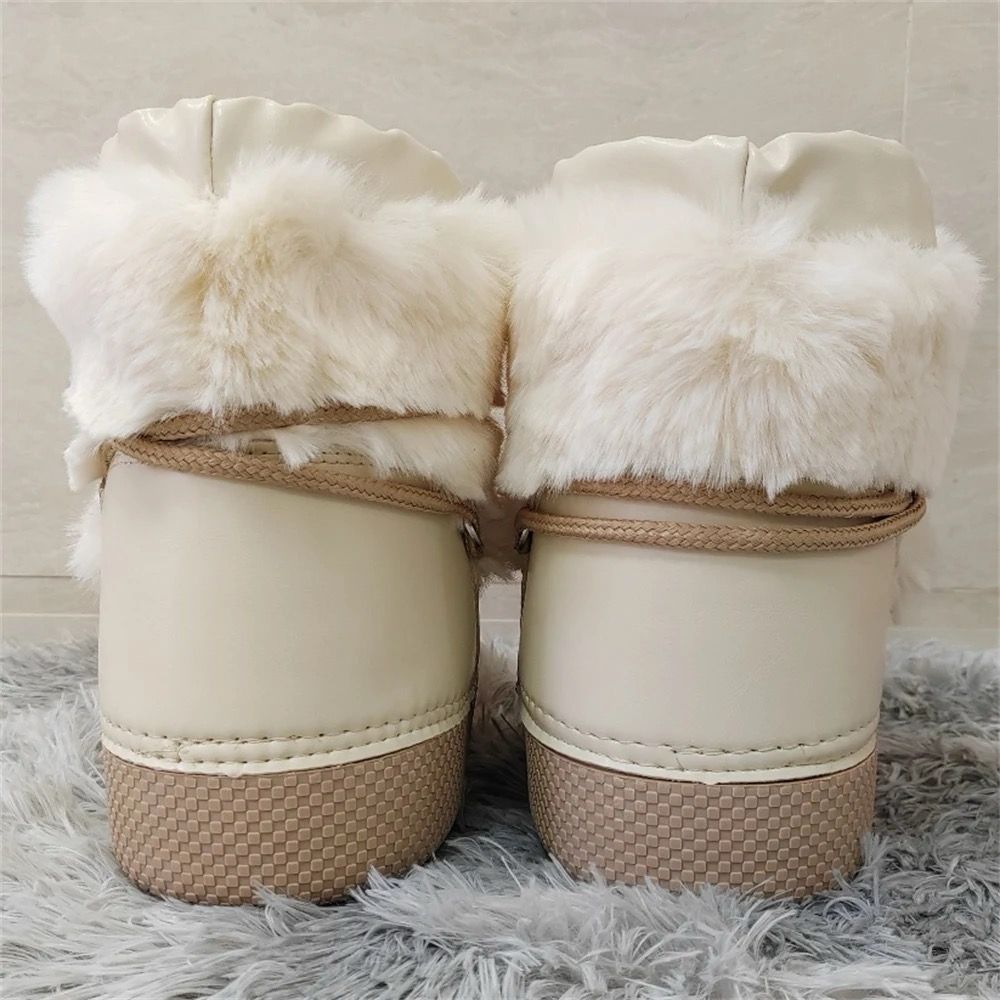 Golden Glow Fluff Boots