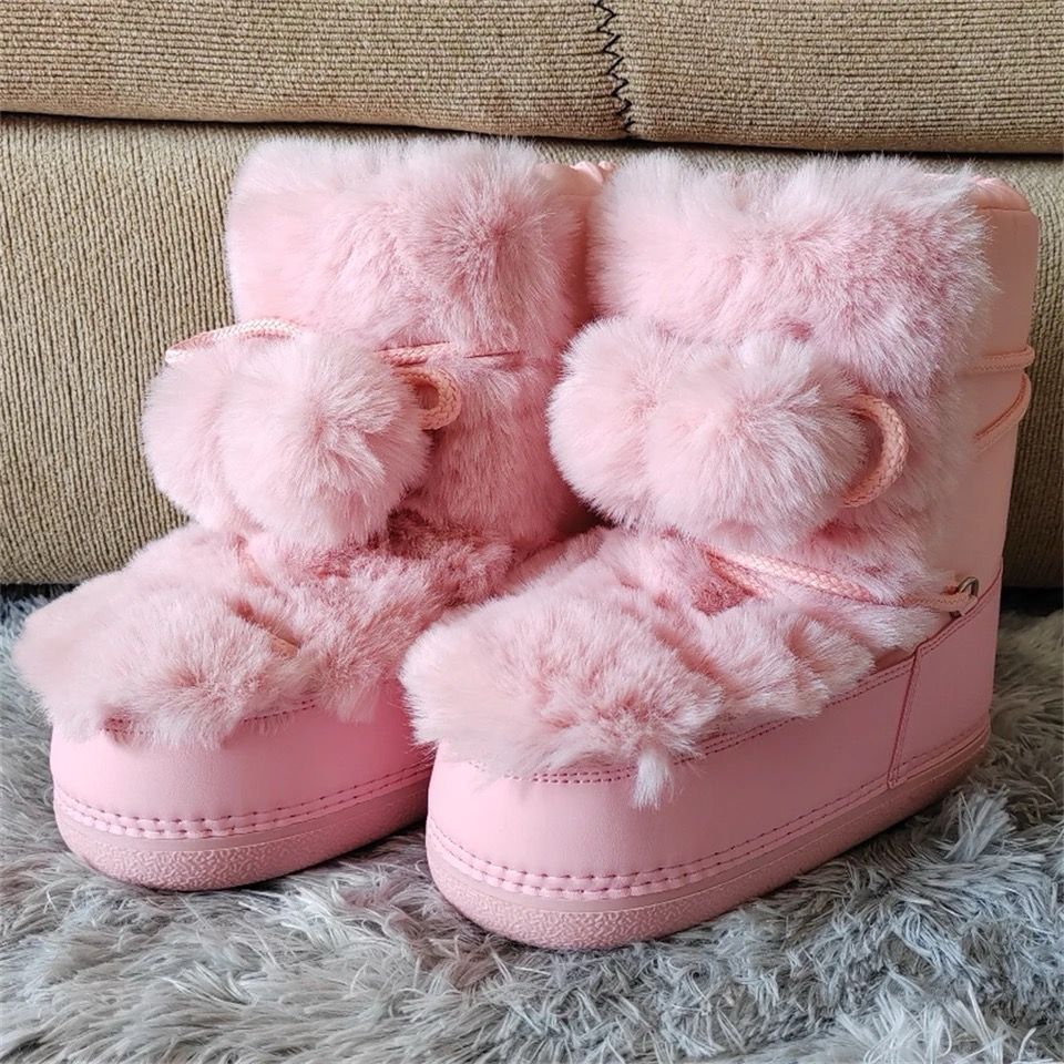 Cozy Cotton Candy Fluff Boots