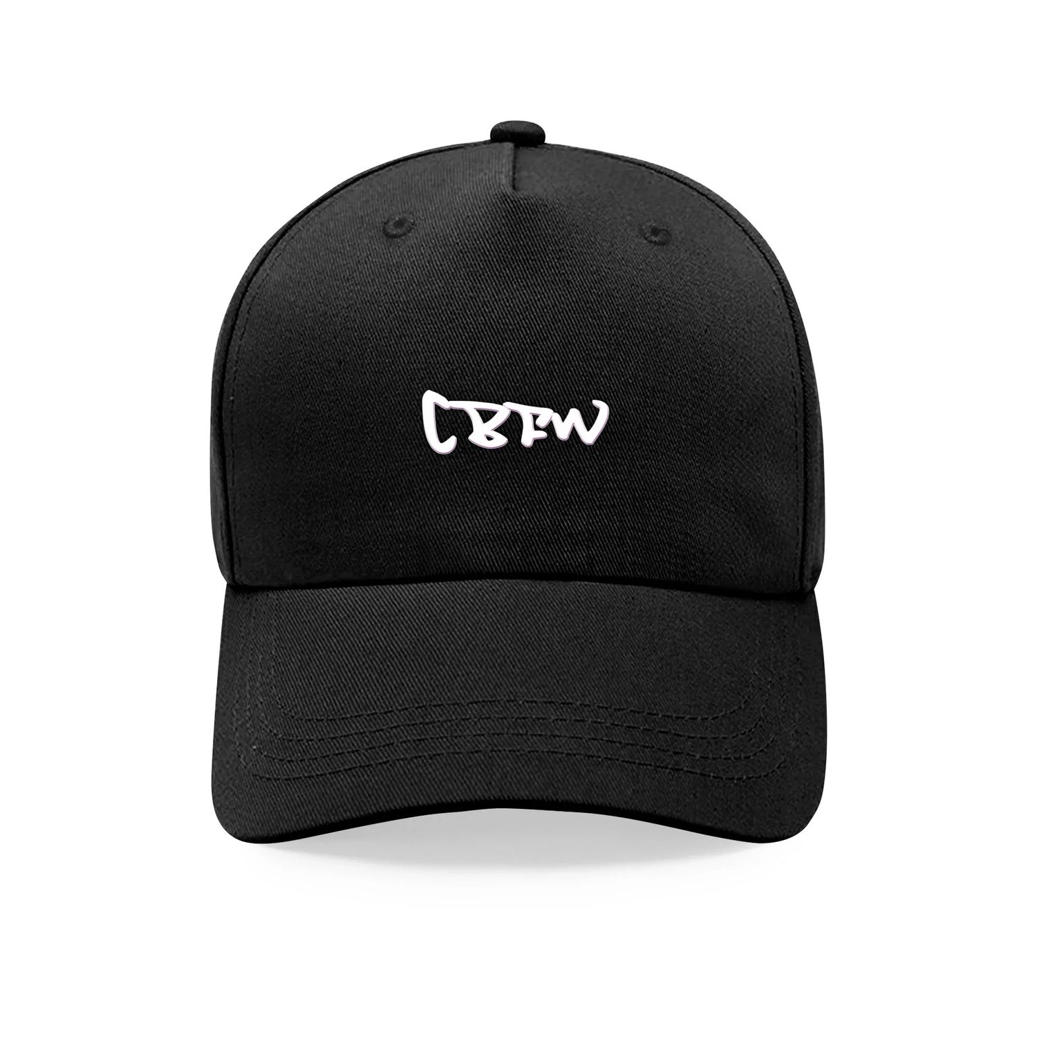Custom Outdoor Baseball Cap Sun Hat with Front Printed, color: Black