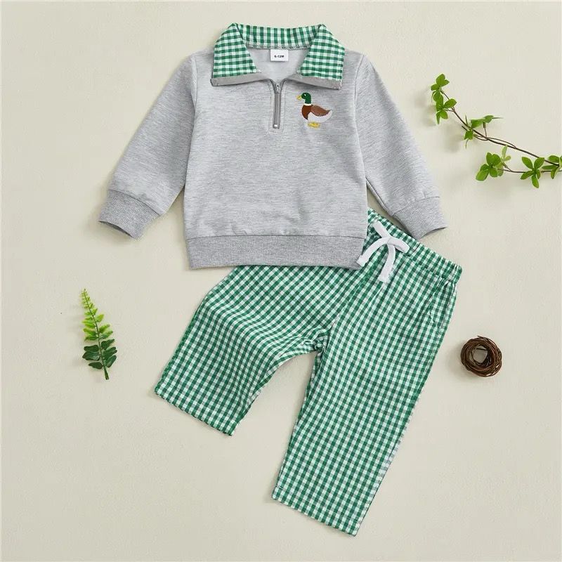 Ducky Days Plaid Set