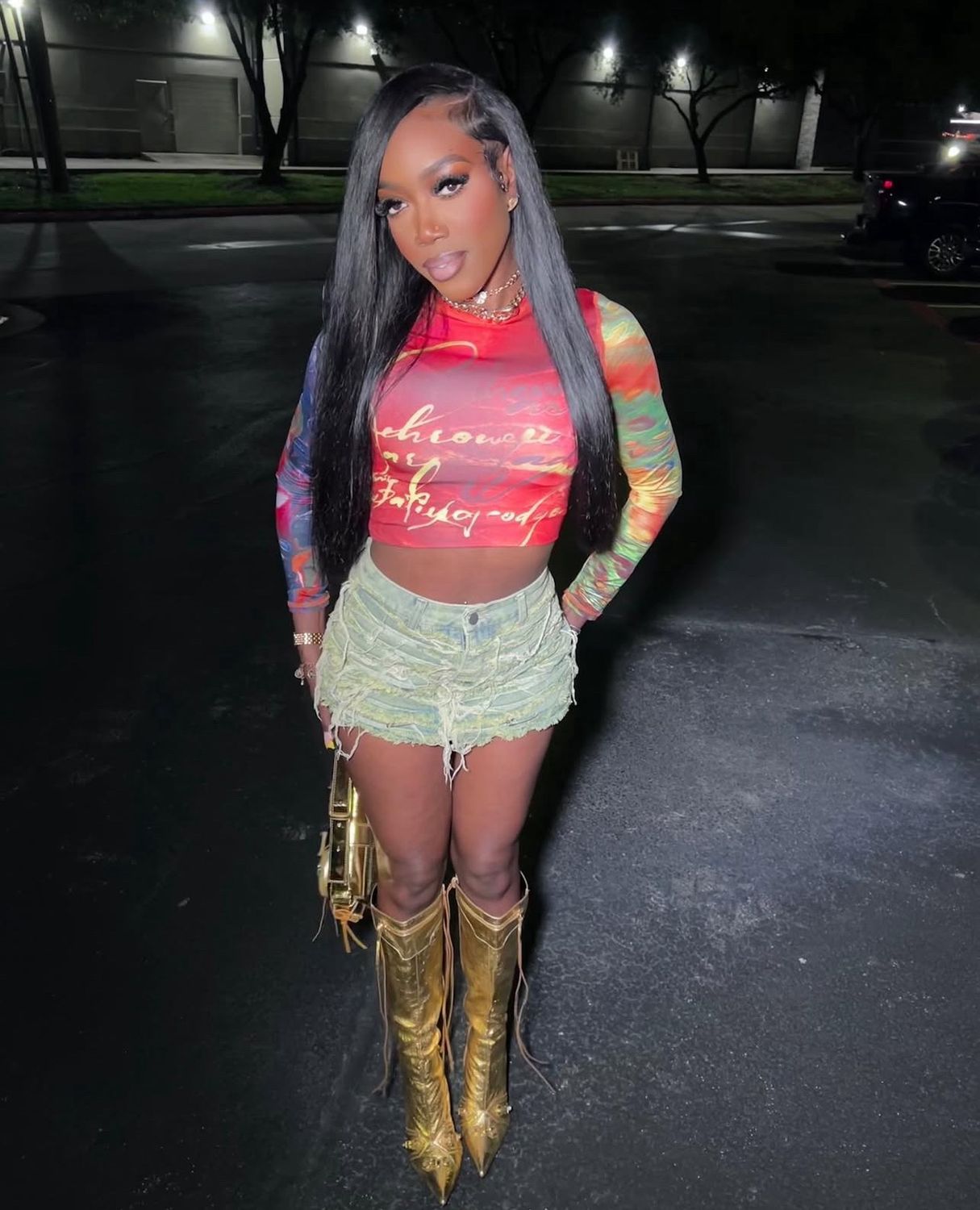 Love Language Mesh Crop Top