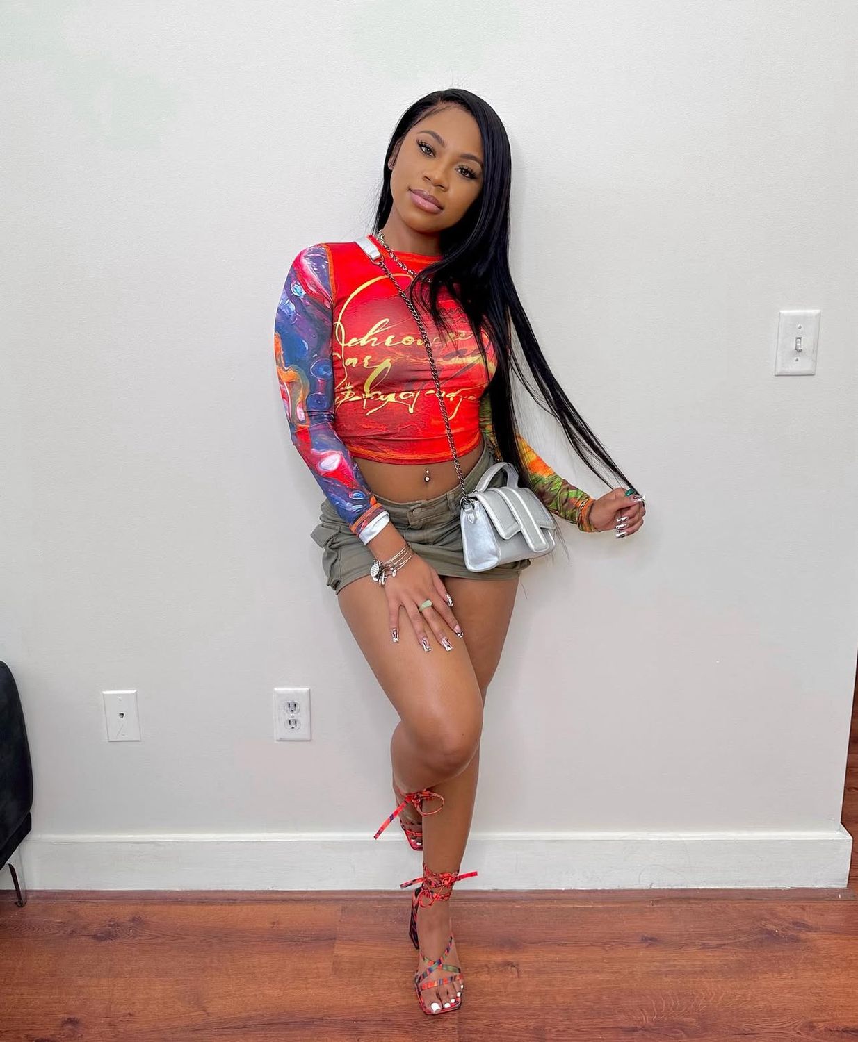 Love Language Mesh Crop Top