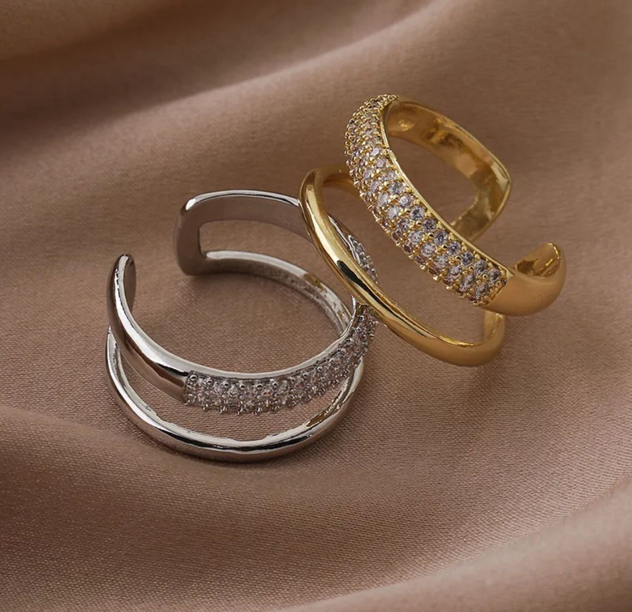 Double Luxe Open Band Ring