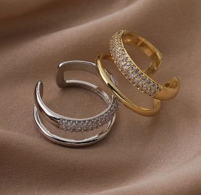 Double Luxe Open Band Ring