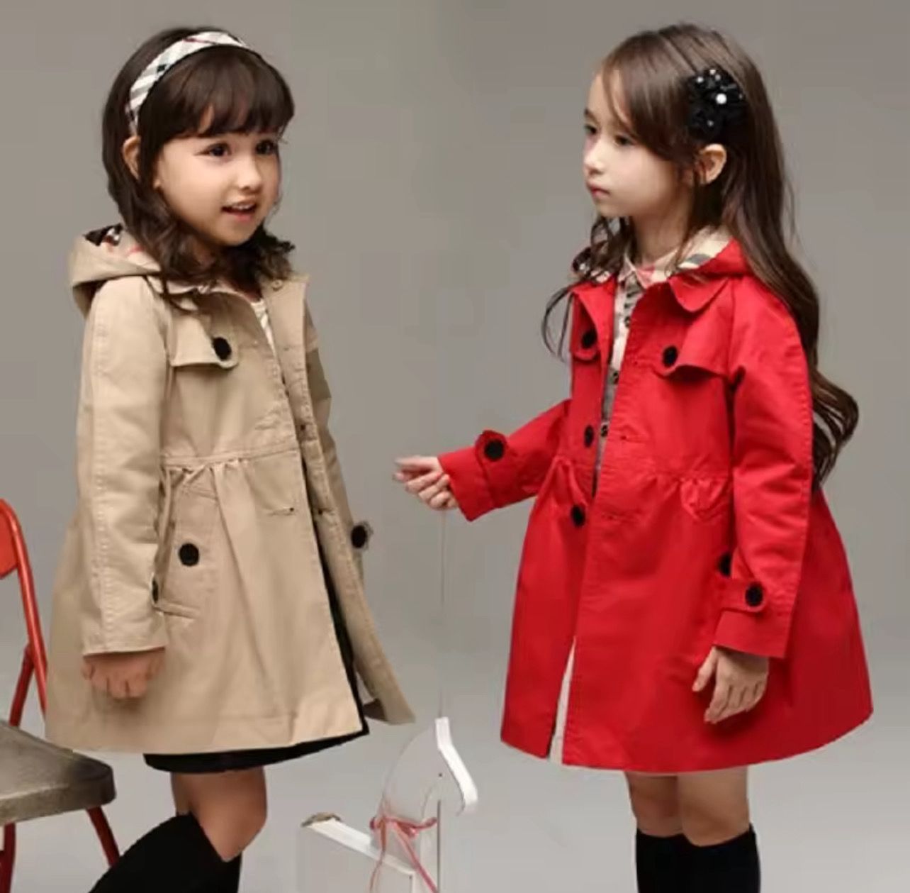 Mini Icon Hooded Trench Jacket