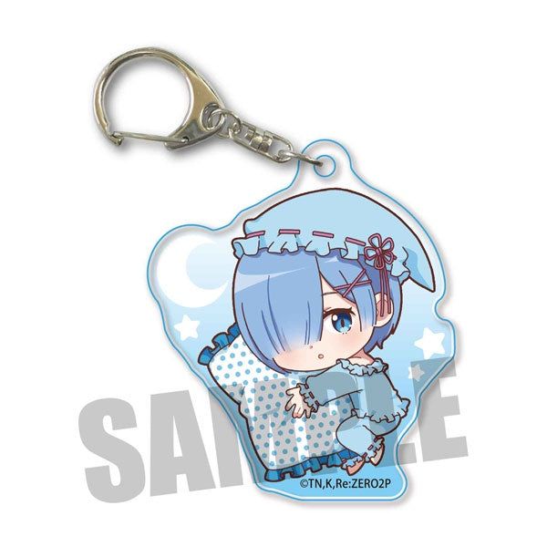 Re:Zero Gyugyutto Acrylic Key Ring Good Night Ver. Rem