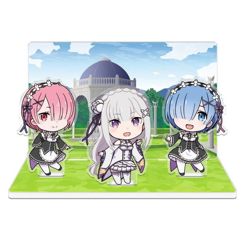Re:Zero Acrylic Diorama Stand (A) - Ram, Emilia, Rem