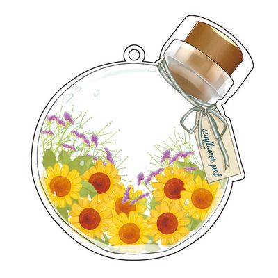 Acrylic Make Up Cover Sun Flower