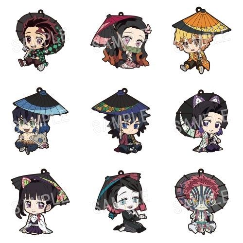 Demon Slayer Petanko Trading Rubber Strap -Japanese Style Umbrella- (1 Random Blind Pack)