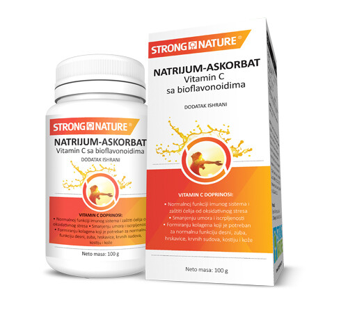 Strong Nature Natrijum askorbat sa bioflavonoidima 100 g Strong Nature Natrijum askorbat sa bioflavonoidima 100 g