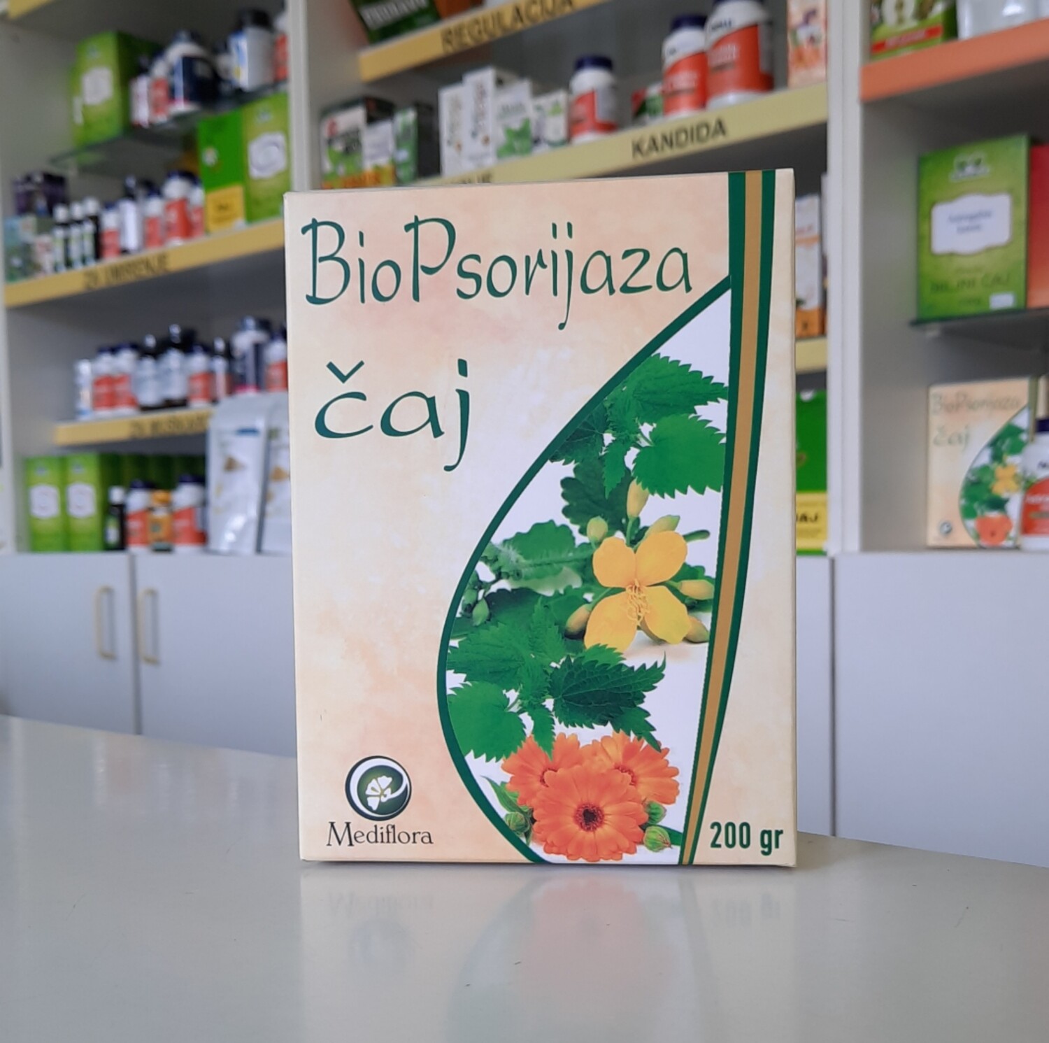 Biopsorijaza čaj 200 g (po receptu Marije Treben) Mediflora Biopsorijaza čaj 200 g (po receptu Marije Treben) Mediflora