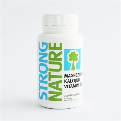 Strong Nature - Magnezijum, kalcijum i vitamin D3 (60 kapsula)