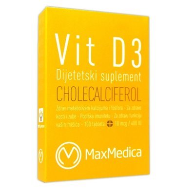 Vitamin D-3 400 IU - za jake kosti (100 tableta) Vitamin D-3 400 IU - za jake kosti (100 tableta)