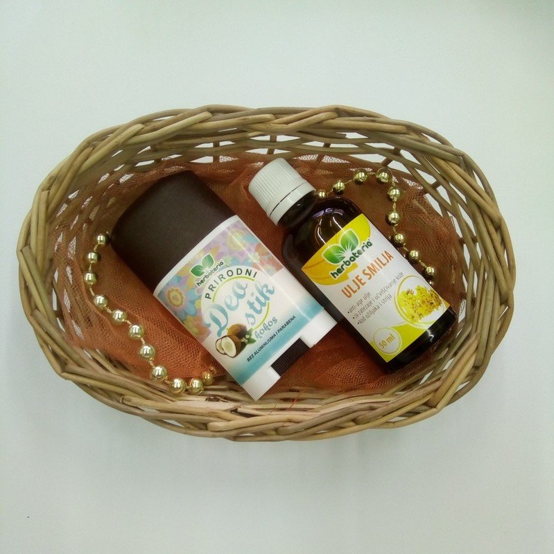Poklon set (deo stik, ulje smilja 50 ml) Poklon set (deo stik, ulje smilja 50 ml)