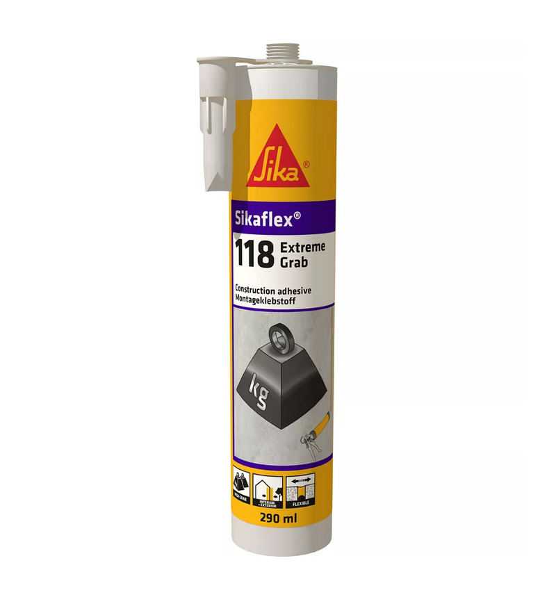 Sikaflex Montagelijm 118 Extreme Grab Wit/ 290ML
