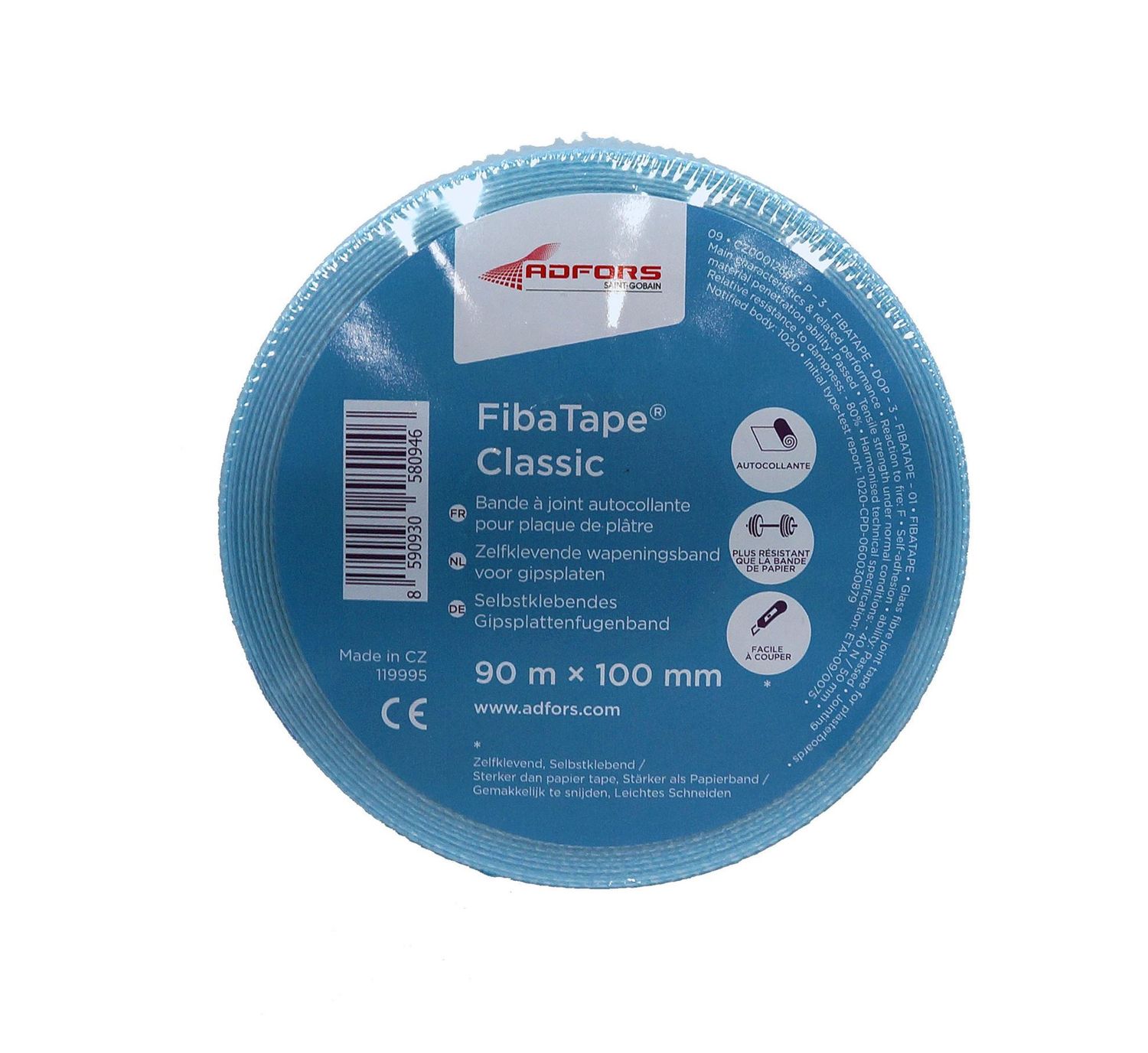 Voegband Glasvezel Blauw  90MX48MM